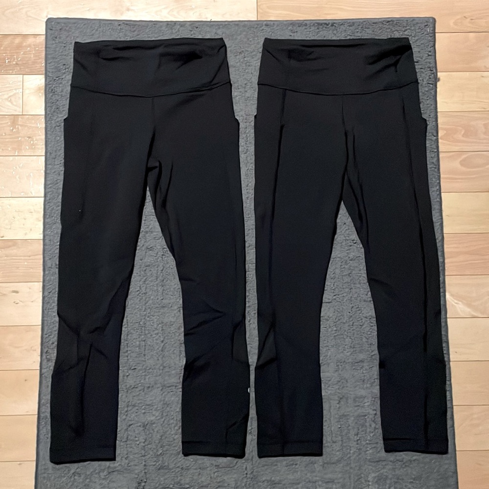 LULULEMON PACE RIVAL TIGHTS 25”- SIZE 2 - BLACK - TWO PAIRS AVAILABLE- $30 EACH